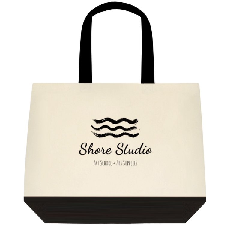 Shore Studio Two-Tone Deluxe Cotton Tote Bag - Shore Studio